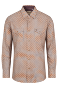Men's Western Pearl Snap Aztec Print Shirt - MPS110L-1160