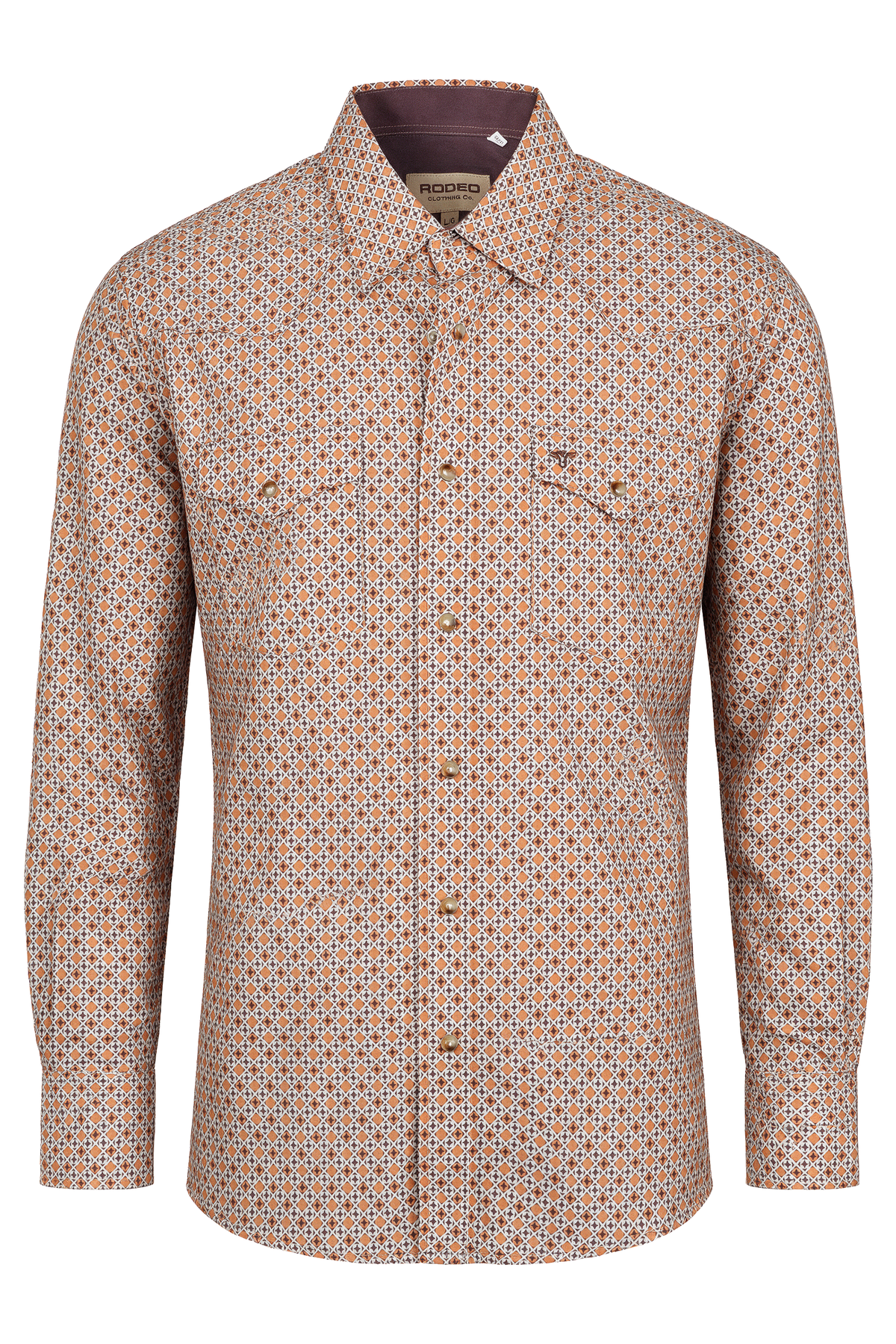 Men's Western Pearl Snap Aztec Print Shirt - MPS110L-1160
