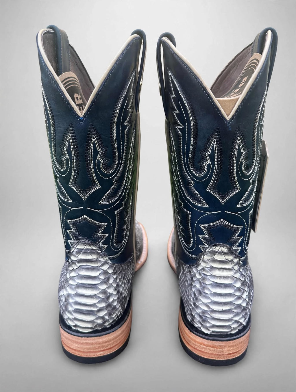 Bronzer Men's Nevado Exotic Python -Square Toe Boots