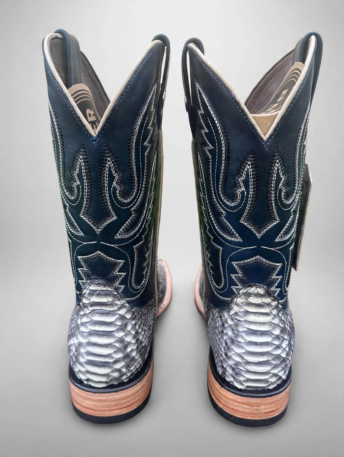 Bronzer Men's Nevado Exotic Python -Square Toe Boots