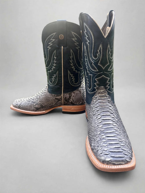 Bronzer Men's Nevado Exotic Python -Square Toe Boots