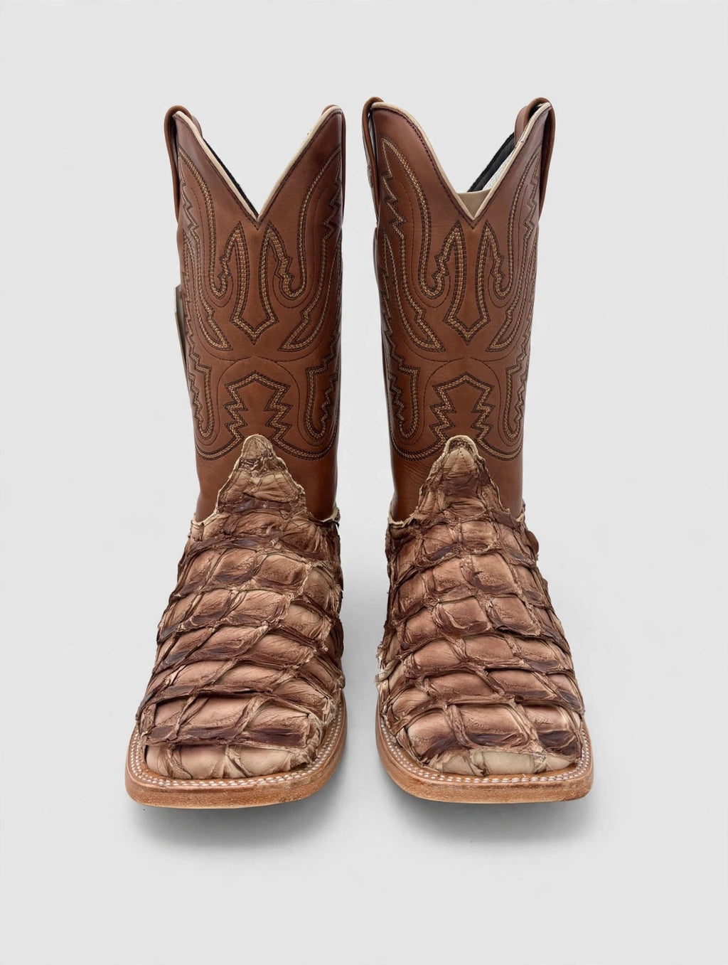 Bronzer Men’s Safari Eclipse Exotic Pirarucu- Square toe Boots