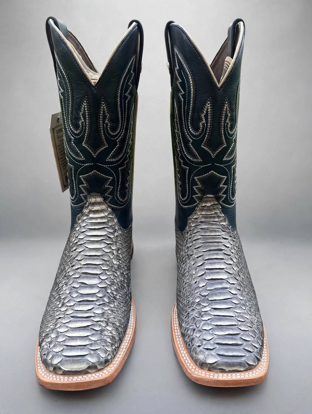 Bronzer Men's Nevado Exotic Python -Square Toe Boots