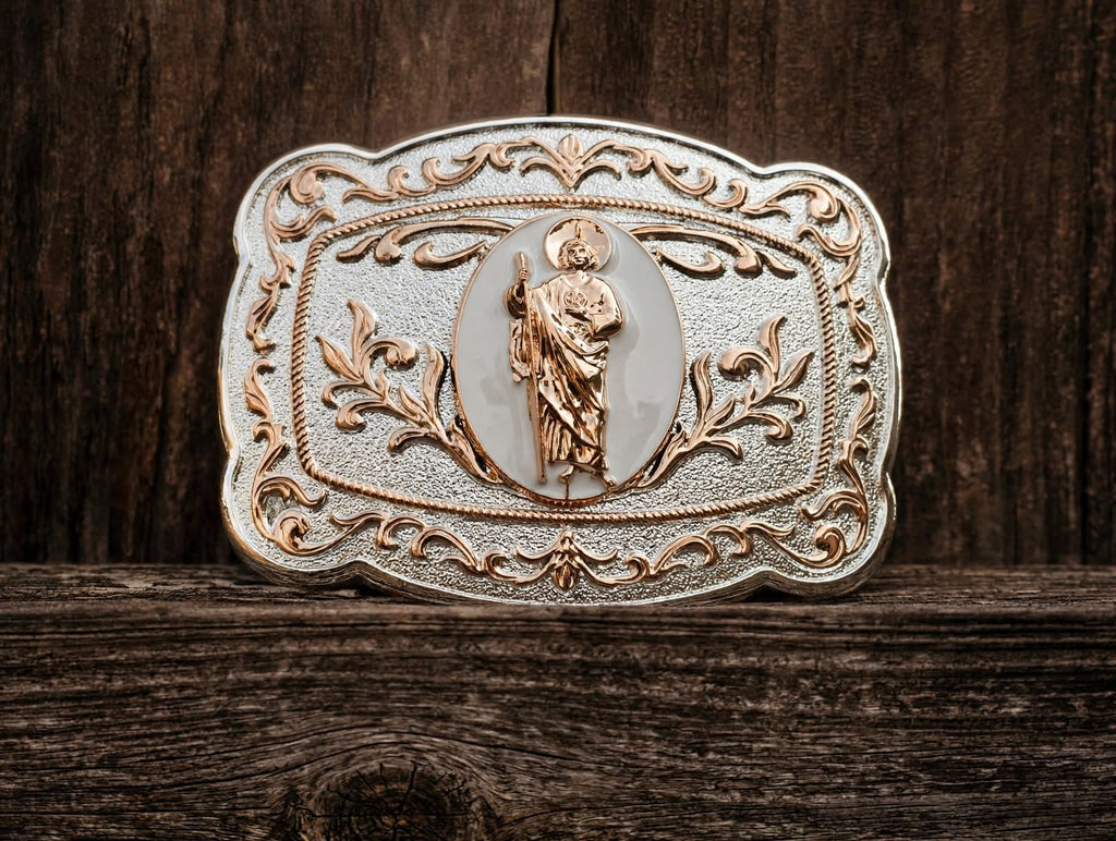 Saint Jude Western Belt Buckle