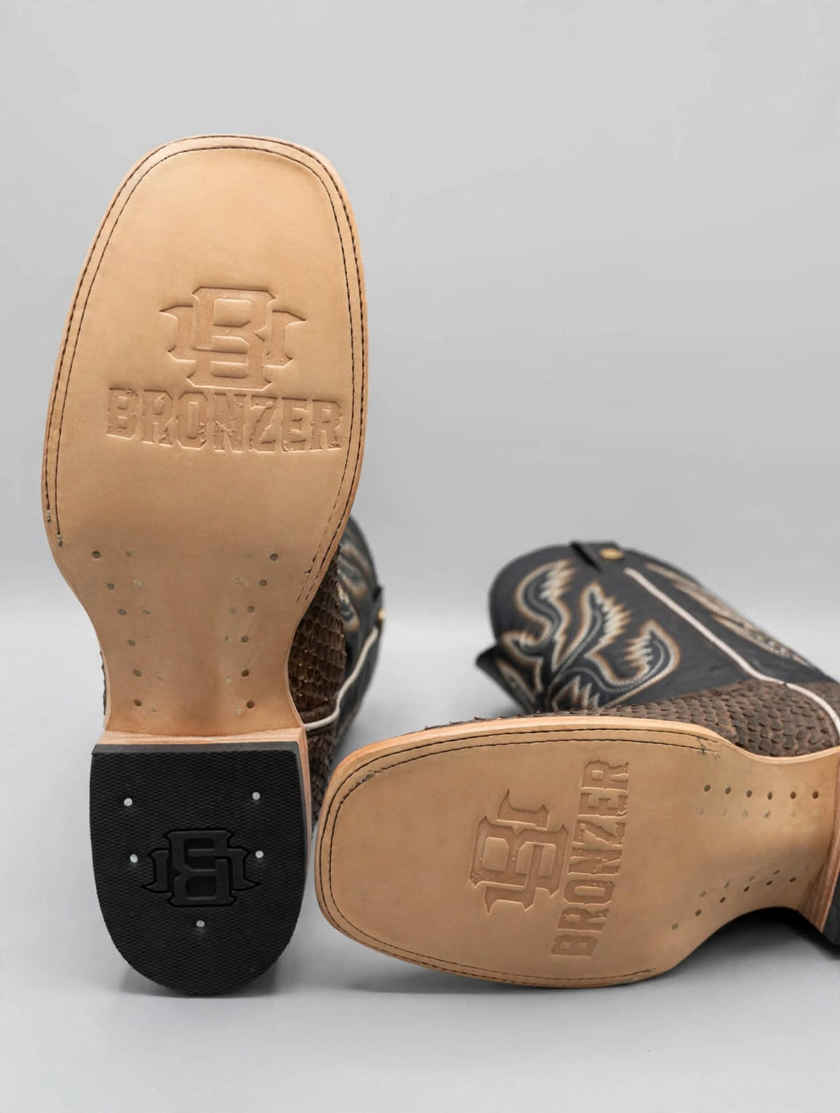 Bronzer Men’s Tamarindo Exotic Python- Square toe Boots