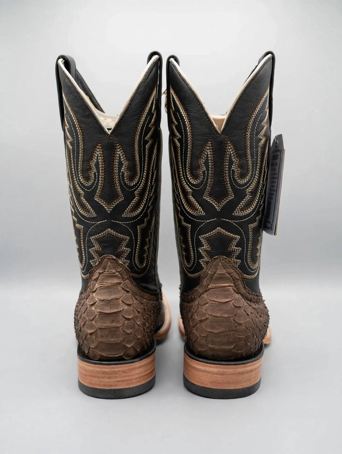 Bronzer Men’s Tamarindo Exotic Python- Square toe Boots