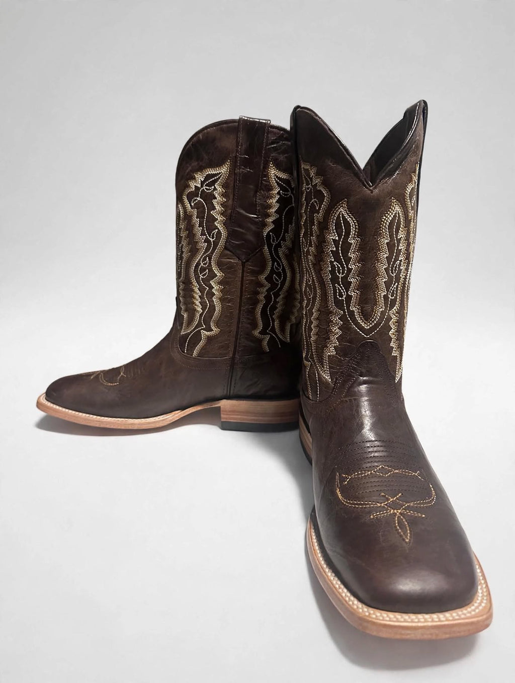Bronzer Men's Leather Cedral Tobacco - Square Toe