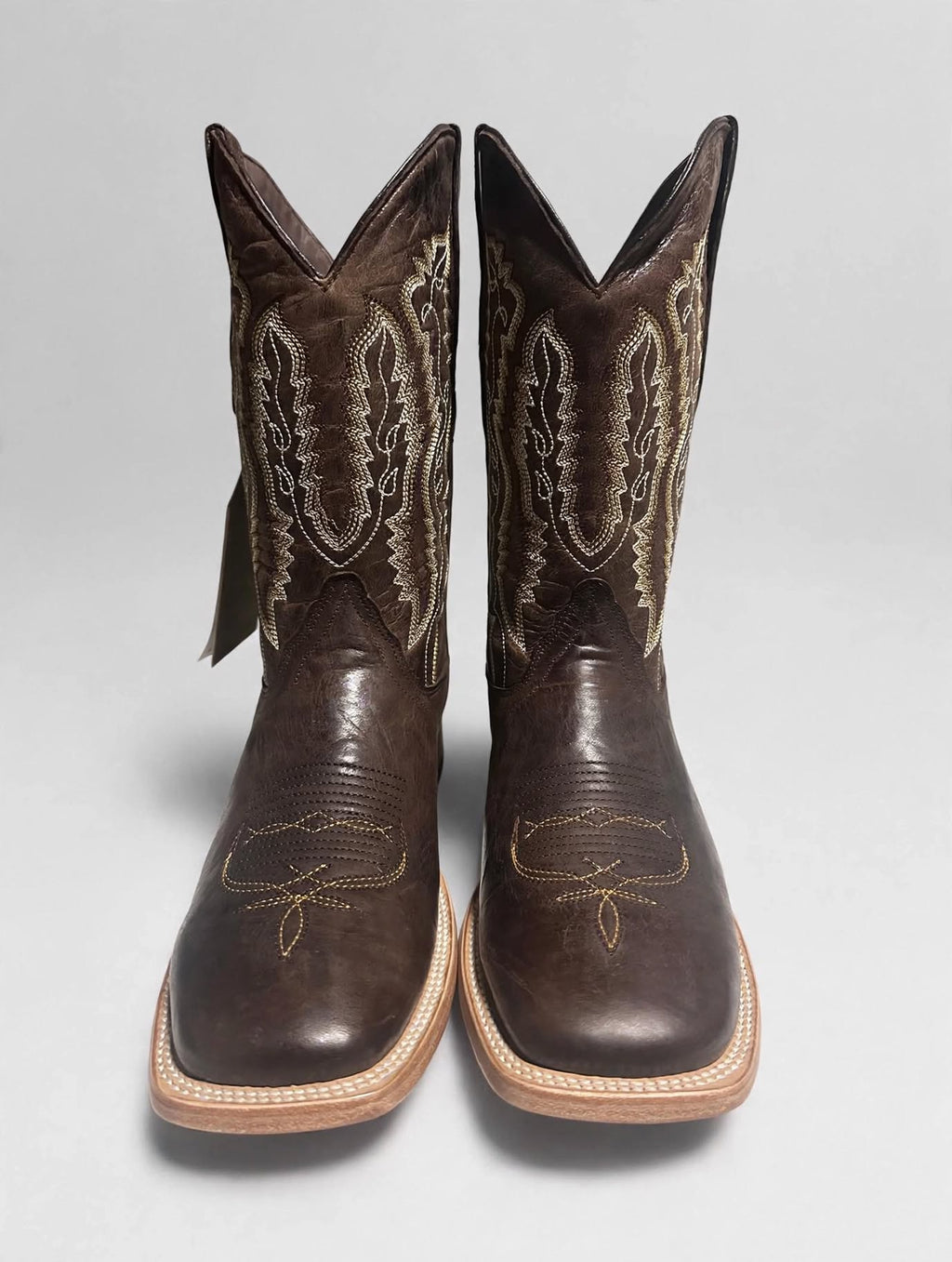Bronzer Men's Leather Cedral Tobacco - Square Toe