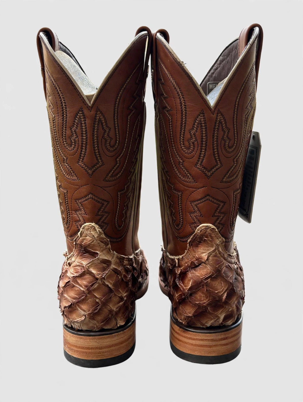Bronzer Men’s Safari Eclipse Exotic Pirarucu- Square toe Boots