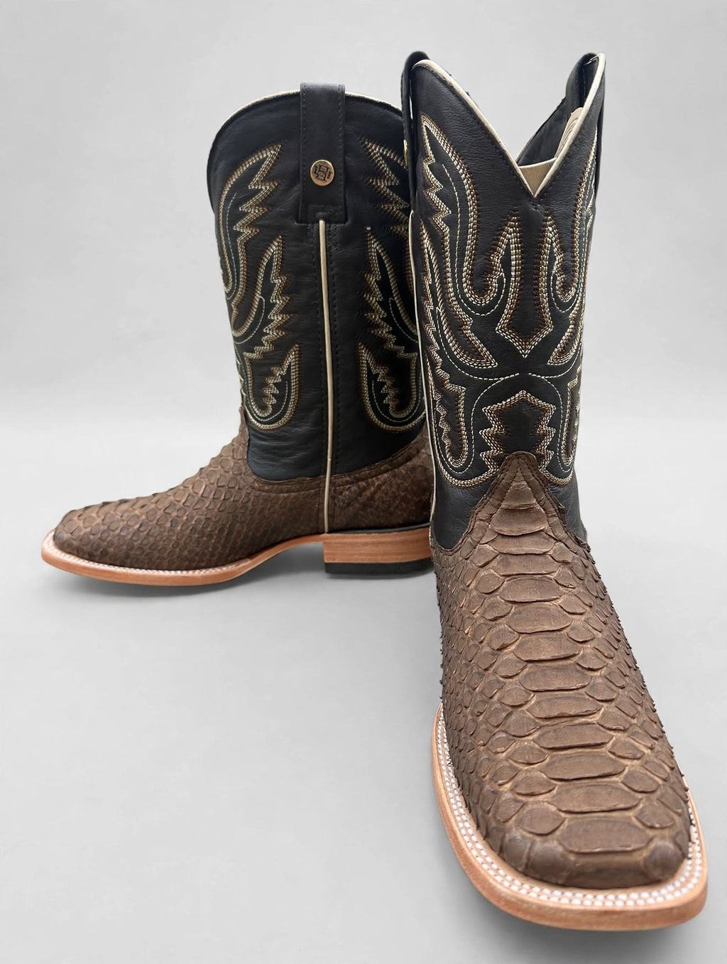 Bronzer Men’s Tamarindo Exotic Python- Square toe Boots