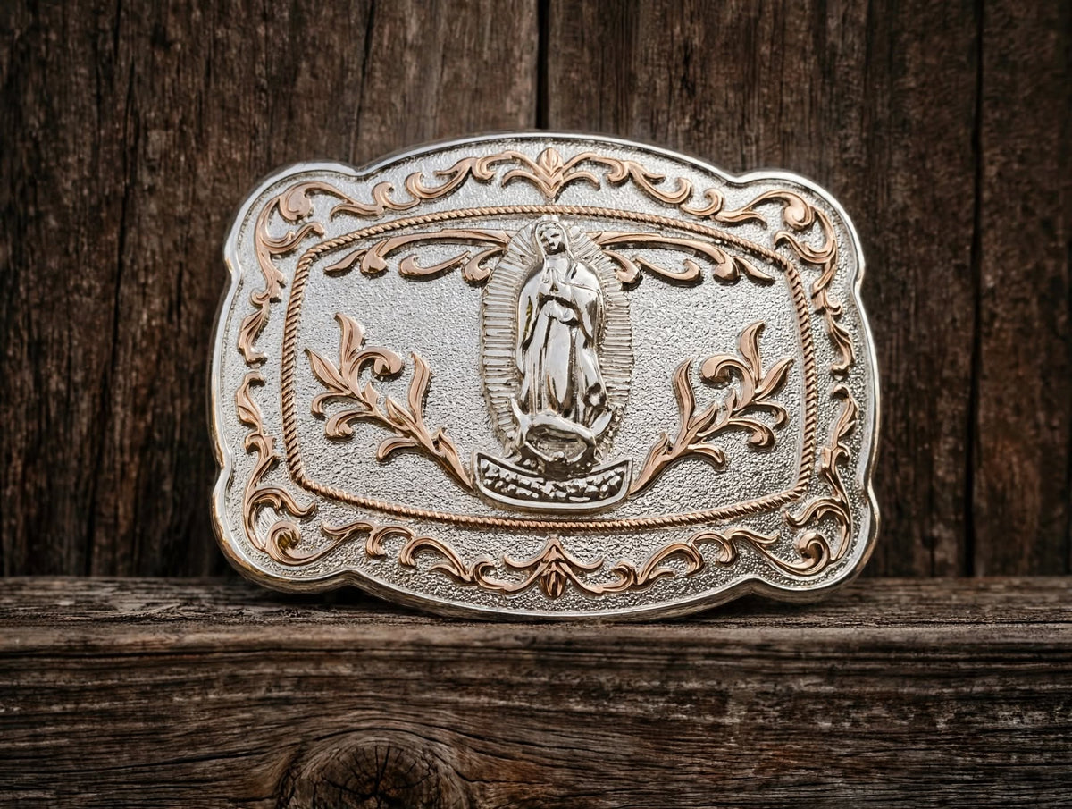 Our Lady of Guadalupe Western Belt Buckle