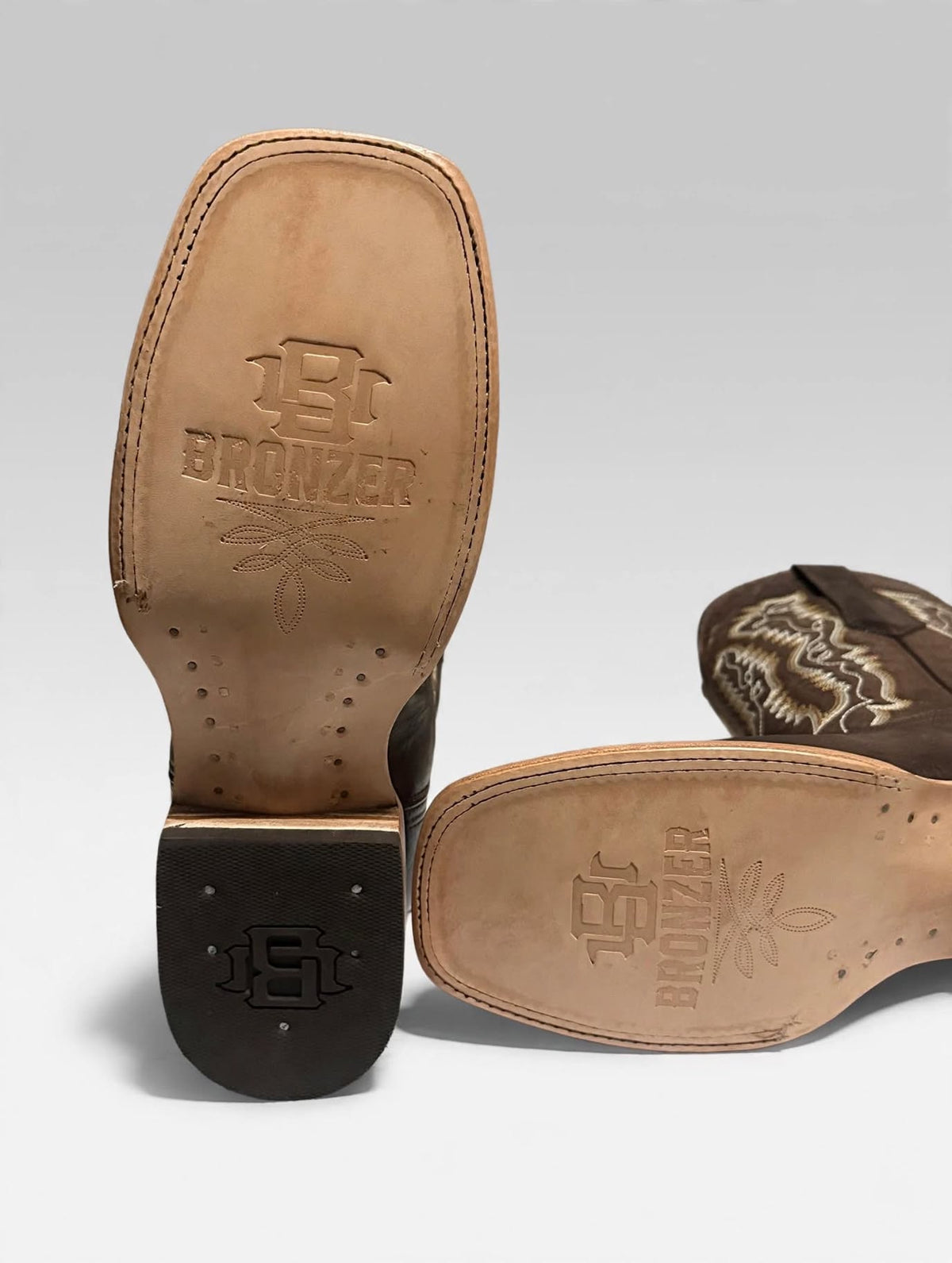 Bronzer Men's Leather Cedral Tobacco - Square Toe