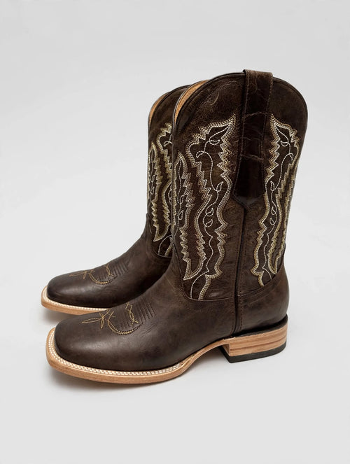 Bronzer Men's Leather Cedral Tobacco - Square Toe