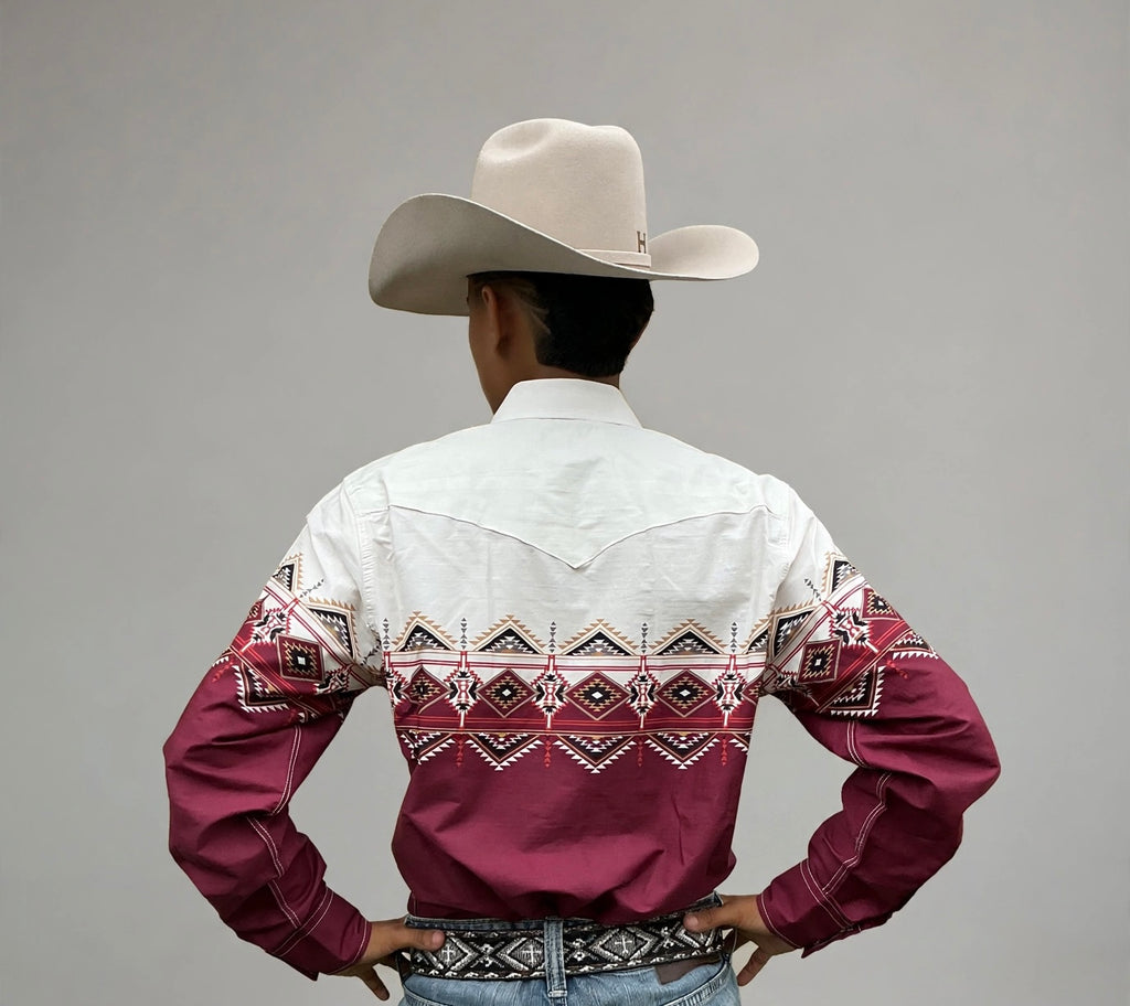 Rodeo Men's Western Pearl Snaps Print Shirt - PS100L-1108