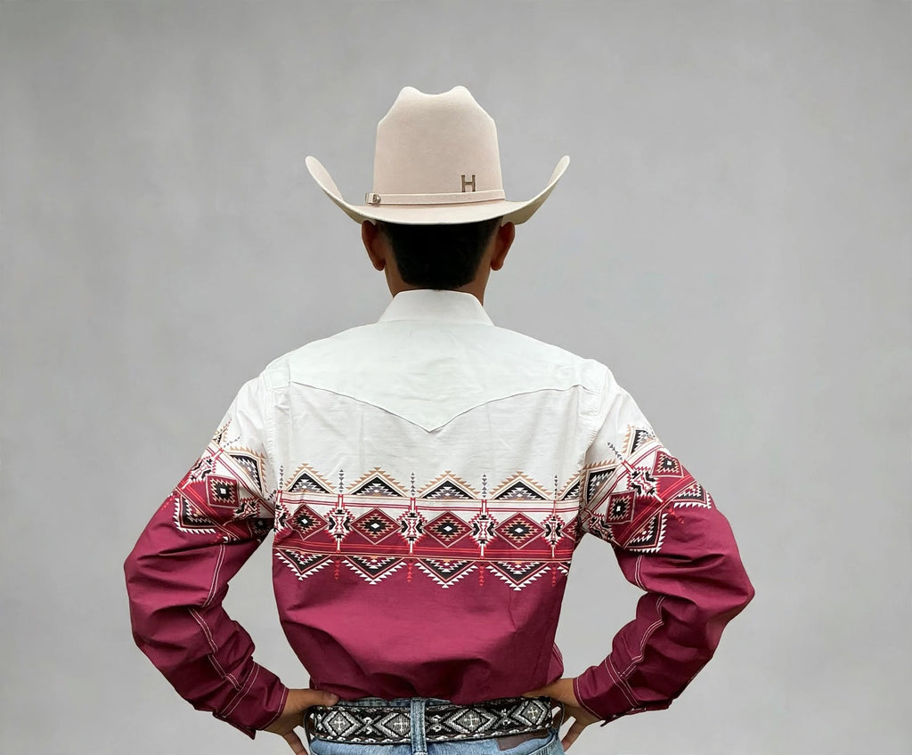 Rodeo Men's Western Pearl Snaps Print Shirt - PS100L-1108