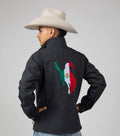 Rodeo Men's Soft Shell Jacket with Mexico Embroidery-Black