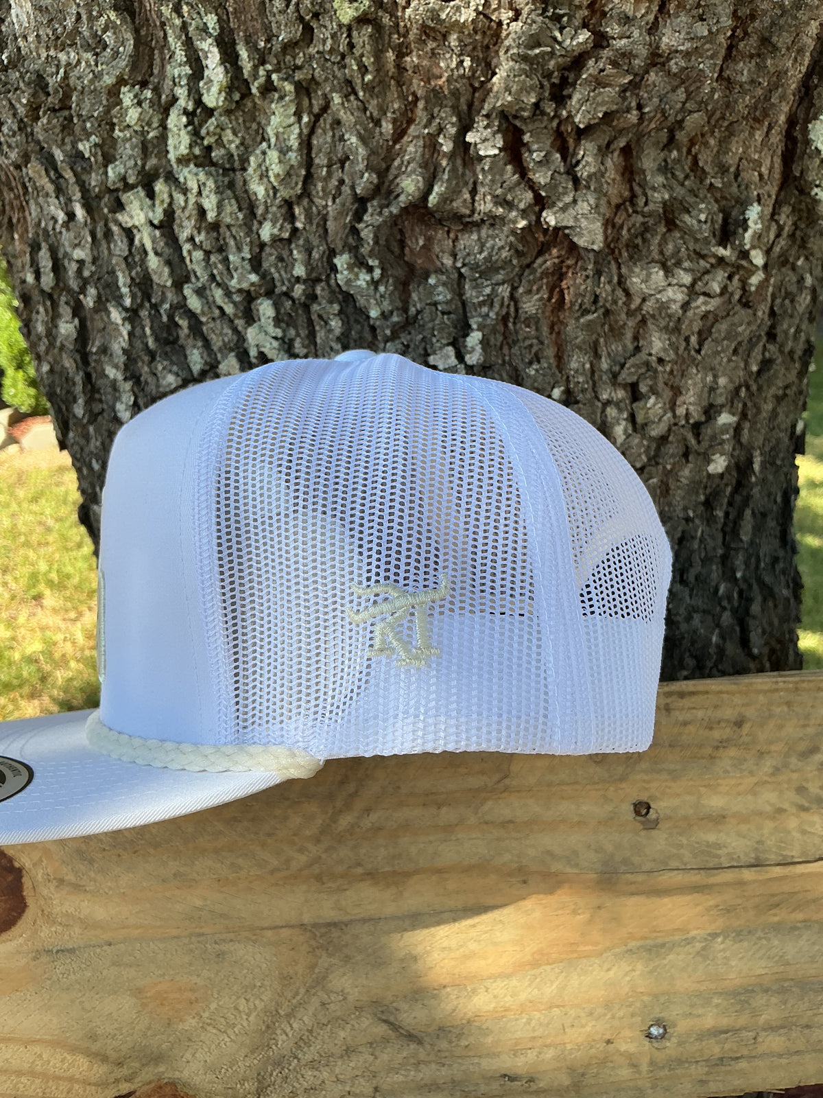 Red Toro Cattle Tag Hat- White