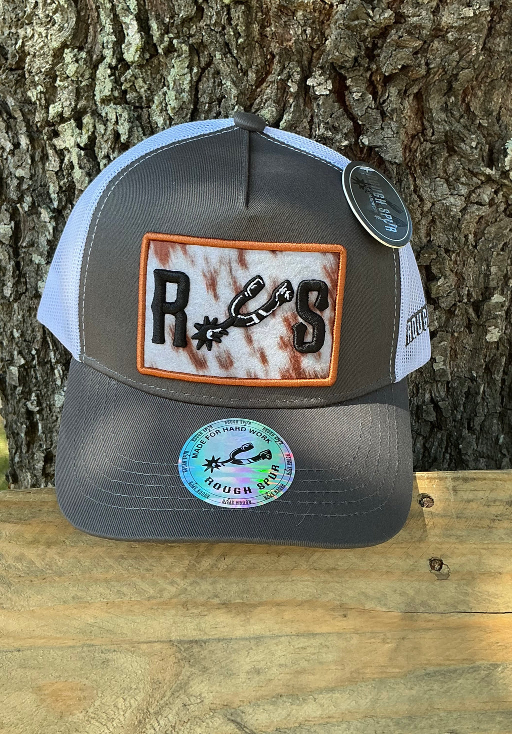 Rough Spur Cowhide Hat -Gray