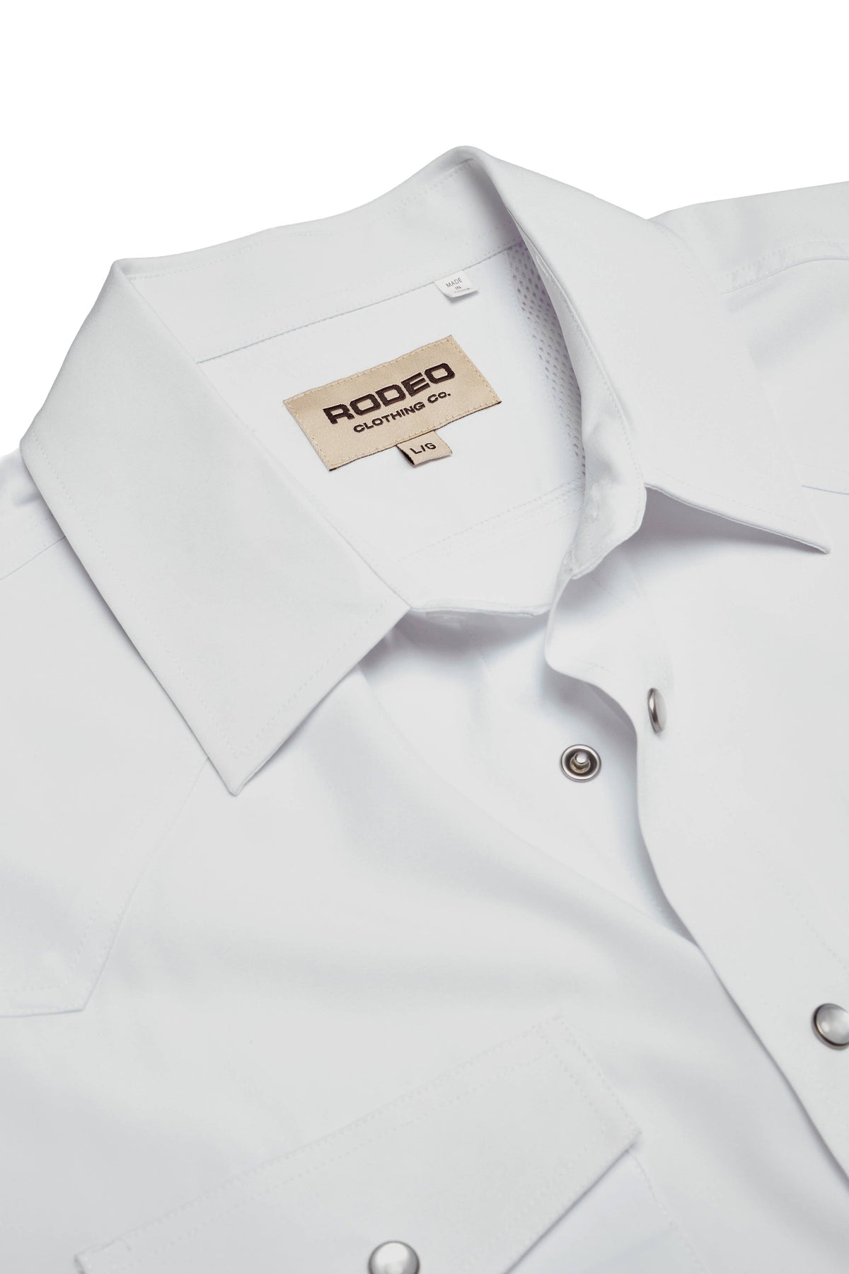 Men’s UPF 50+ Sun Protection Short Sleeve Western Shirt-RT102S-WHITE
