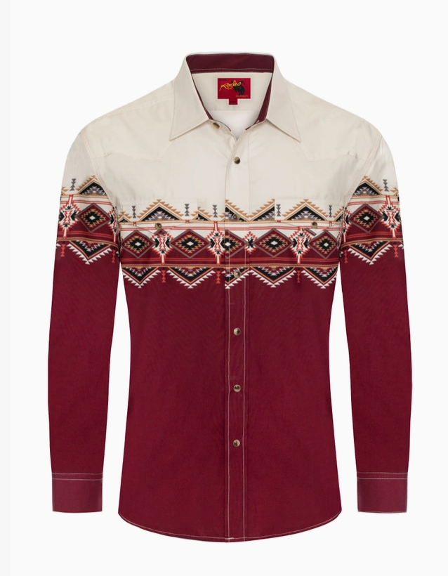 Rodeo Men's Western Pearl Snaps Print Shirt - PS100L-1108