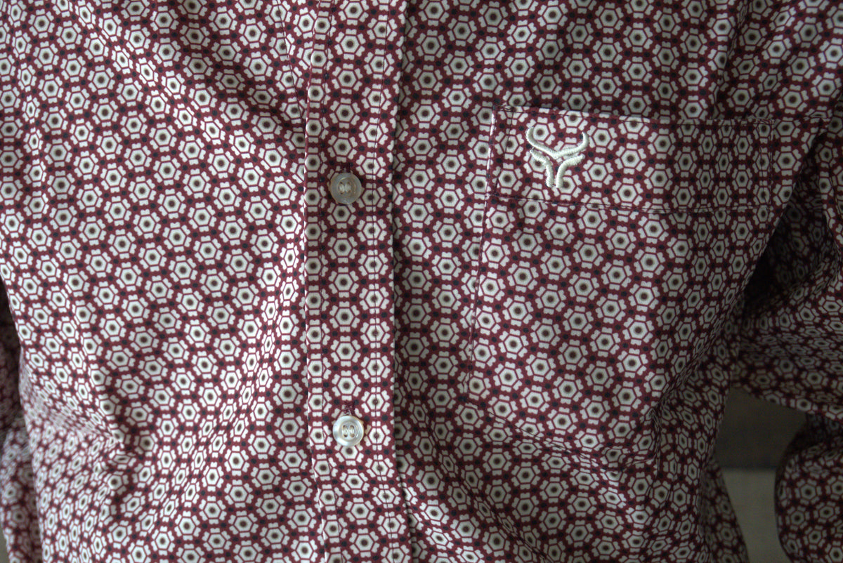 Men's Western Long Sleeve Button Shirt- General Bull