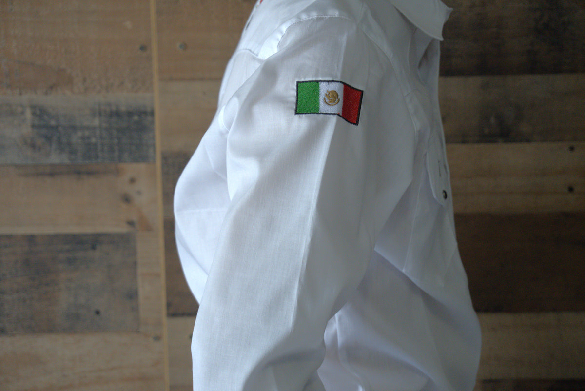 Men's Mexico Embroidered Long Sleeve Shirt