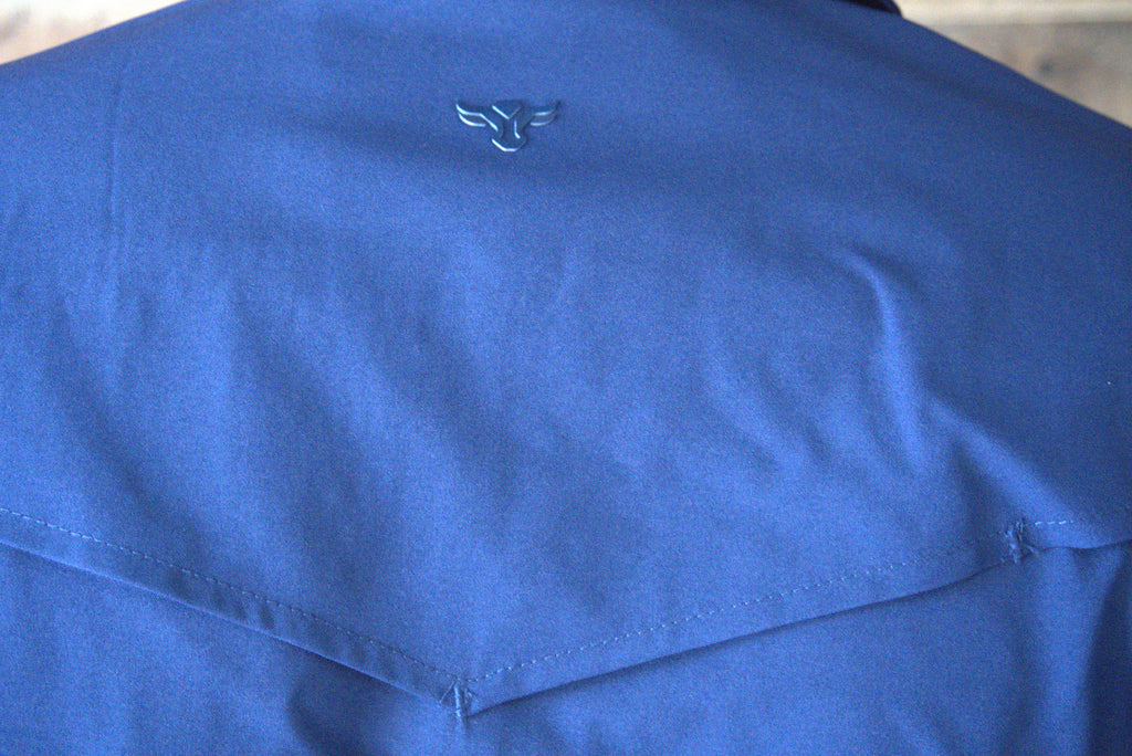 Men’s UPF 50+ Sun Protection Short Sleeve Western Shirt-RT102S-NAVY