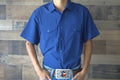 Men’s UPF 50+ Sun Protection Short Sleeve Western Shirt-RT102S-NAVY